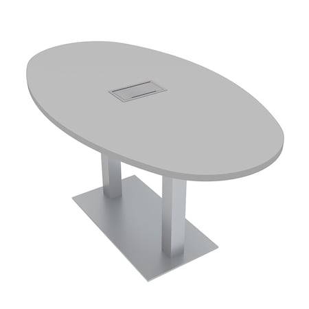 Skutchi Designs 33.5 in W, 59.5 in L, 29 in H, Engineered Wood Top, Grey HAR-BOVL-34X60-DOU-ELEC-XD01